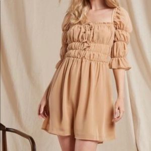 Lani the label tan peasant dress